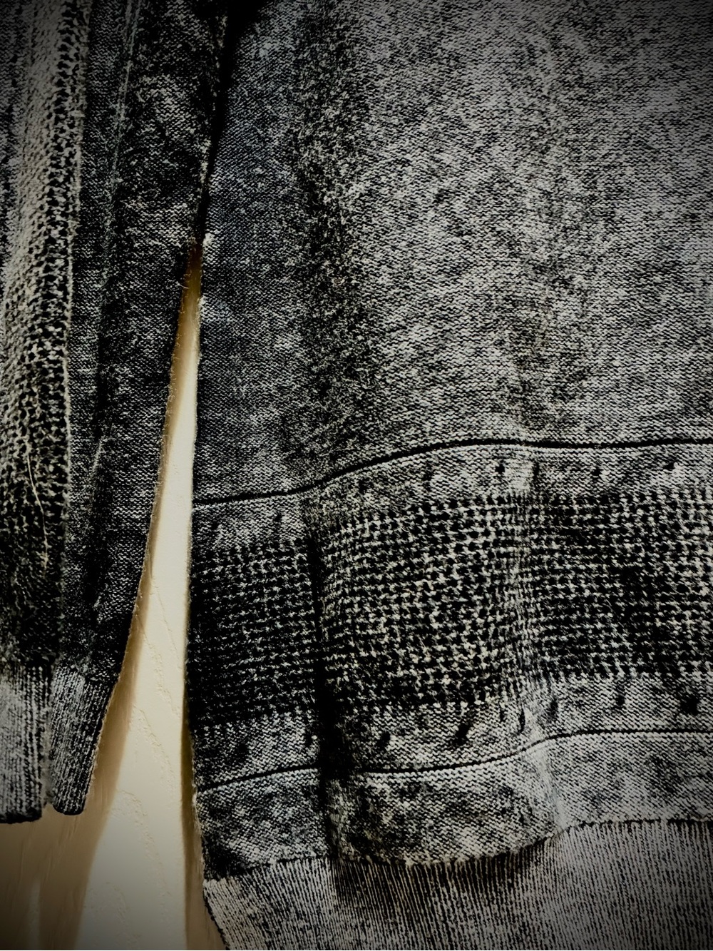 Vintage-Wash Charcoal V-Neck Sweater - Women's Classic Knit - Picture 4 of 5